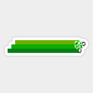 Excite Bike Green Sticker